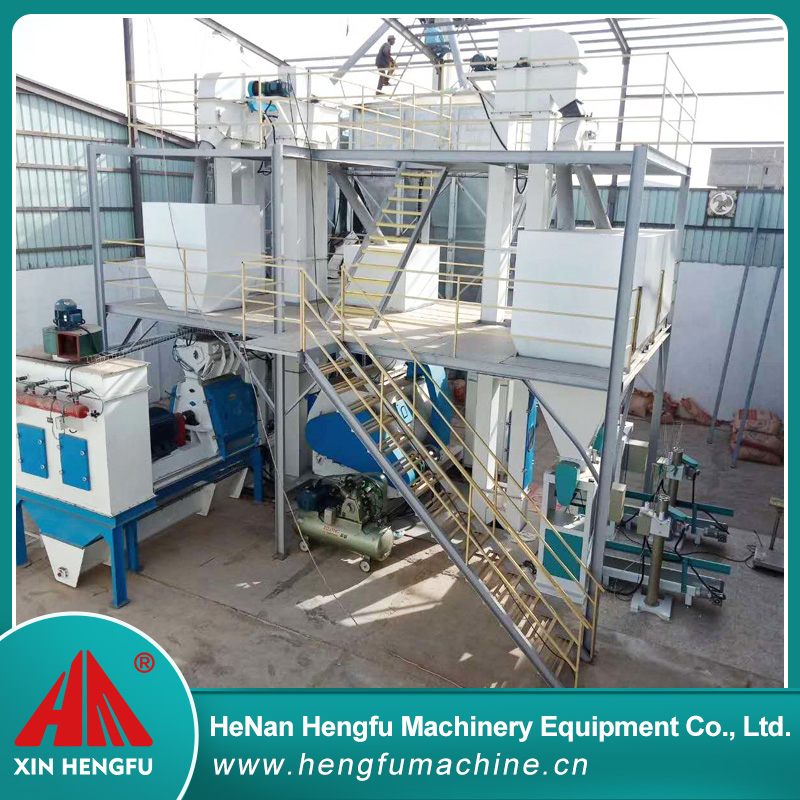 1- 3tph Animal Feed Machine Production Line Including Grinding Machine, Pelletizer, Granulator, Mixer, Pellet Mill etc for Large Animal, Chicken, Poultry Feed