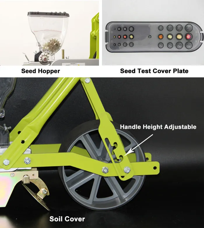 2 Rows 3/4 Row Multi-Function Mini Seeder Manual Portable Hand Push Vegetable Seeder for Seeds