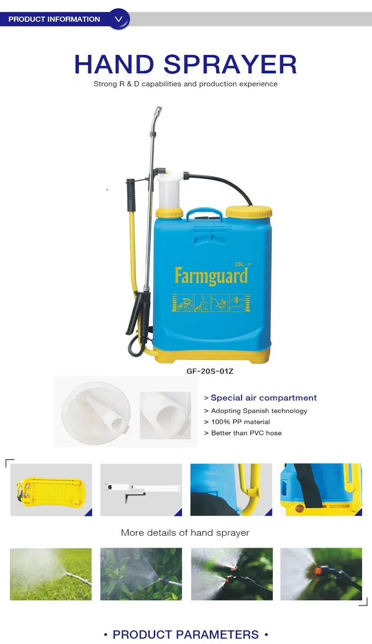20LTR Venta Caliente Y La Mano Manual Weed Control Sprayer Atomizador Pulverizador