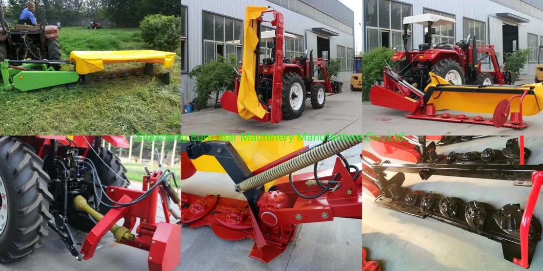 2100mm Disc Lawn Mower Sickle Hydraulic Alfalfa Hay Mower Rotary Garden Grass Machine Agricultural Machinery Trimmer Electric Gasoline Mower 50-80HP Tractor