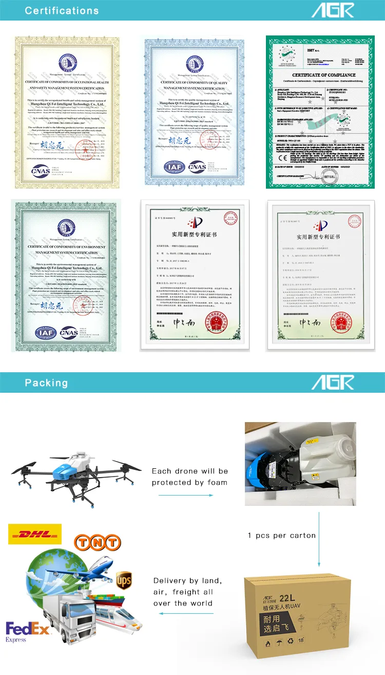 22L Big Capacity Pesticide Spraying Drone for Farming