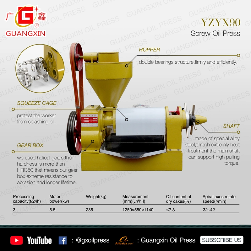 3tpd Palm Kernel Oil Processing Machine Long Service Life Cold Press Oil Machine