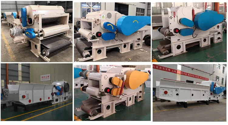 4-6t/H Shredder Crusher Large Forest Electric Drum Horizontal Feeding Conveyor Tree Branch Log Movable Tractor Driven Machine Price Industrial Wood Chipper