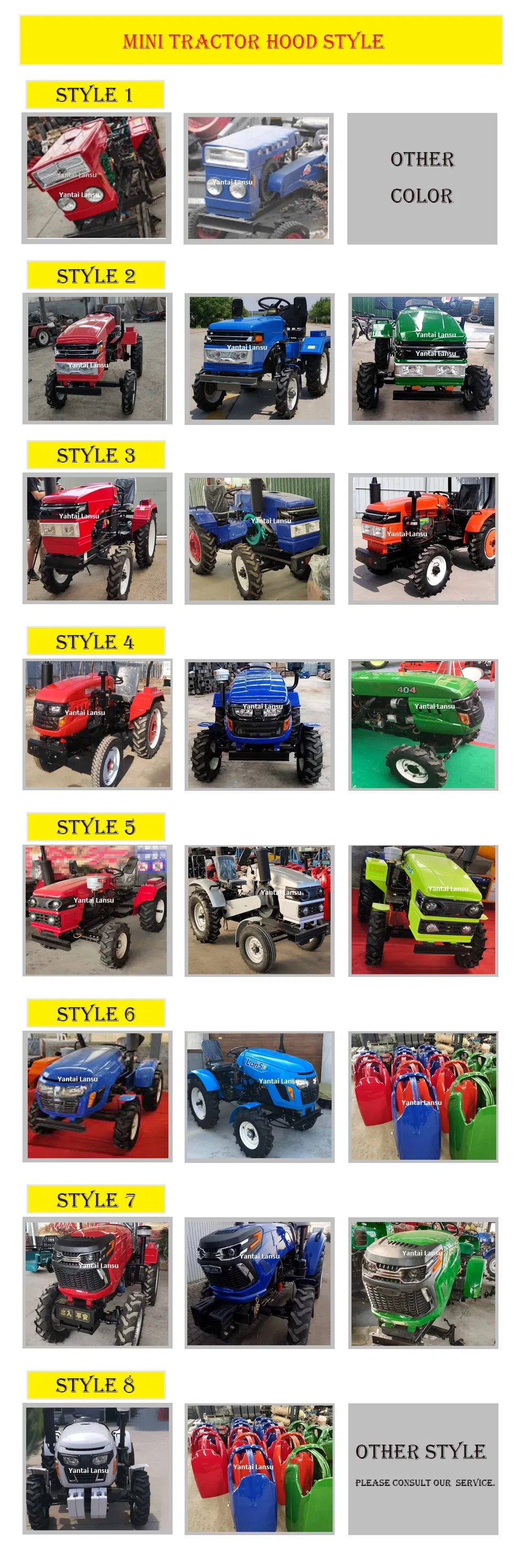 Agricultural Machine Small Tractor 3 Points Suspention Mini Tractor