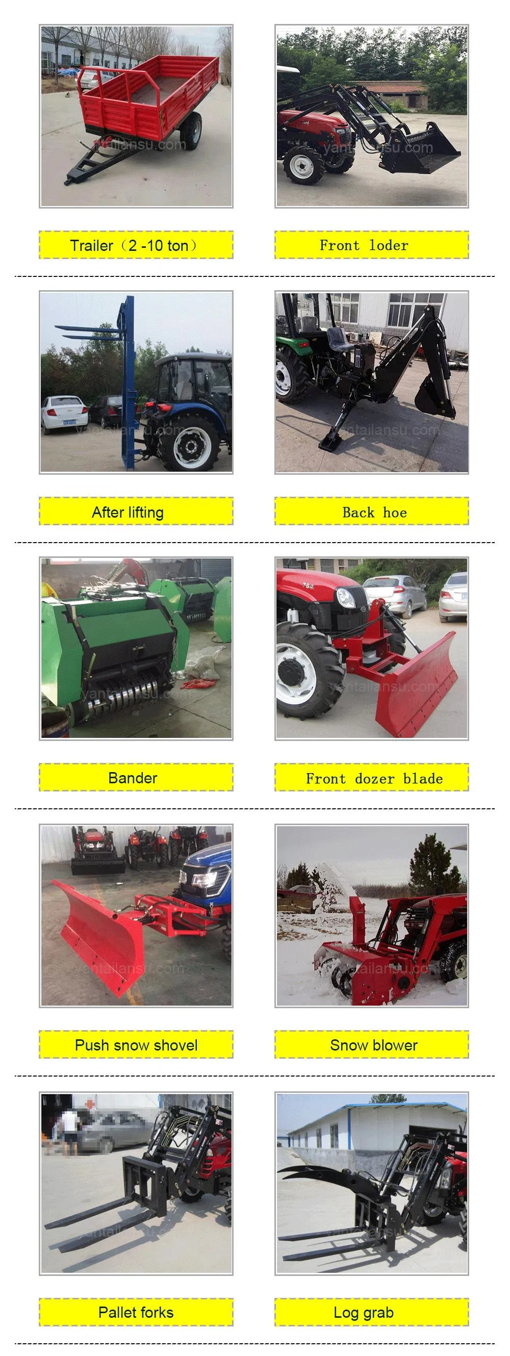 Agricultural Machine Small Tractor 3 Points Suspention Mini Tractor