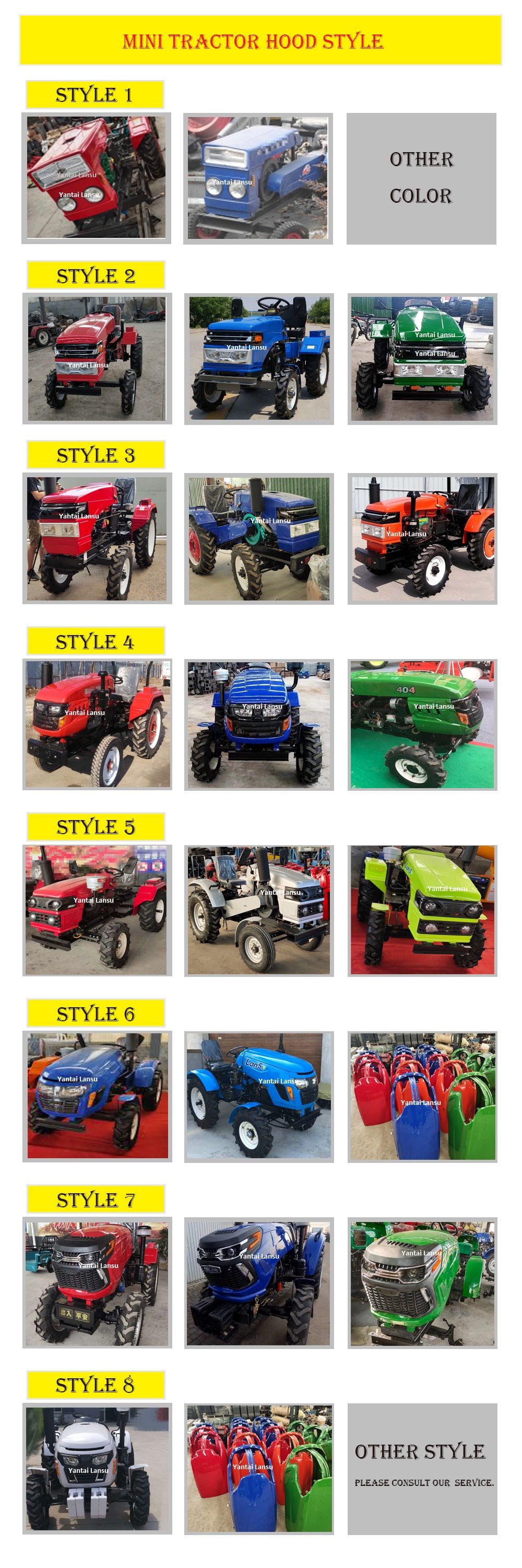 Agricultural Tractor 4 Wd 2WD 15-32HP 4 Wheel Drive Tractor