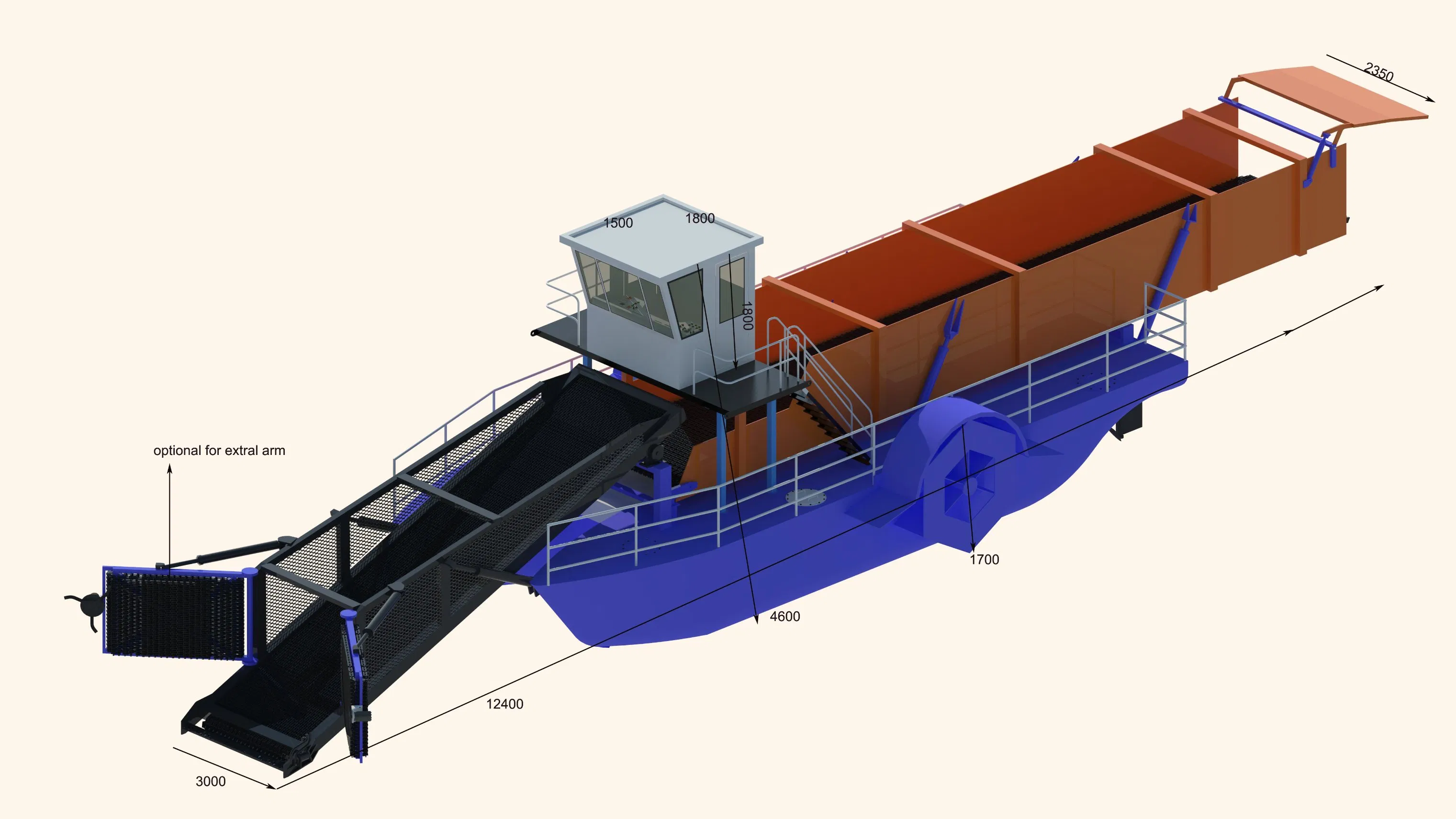 Aquatic Vegetation Harvester for Lake