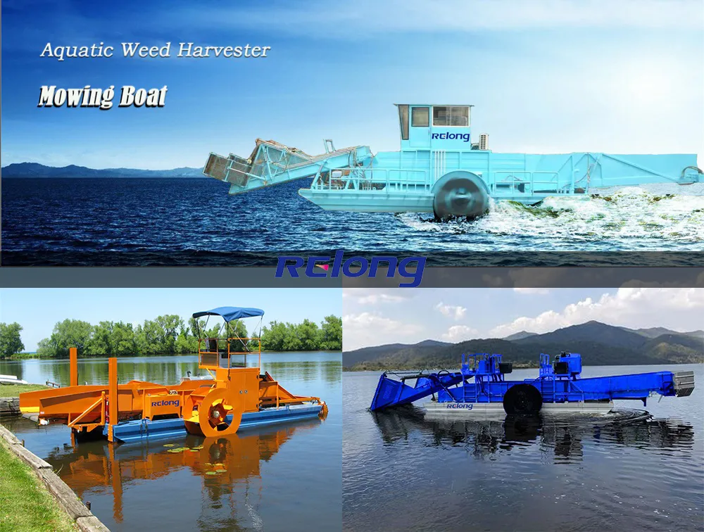 Aquatic Weed Removal Vessel Used in Lake Cleaning