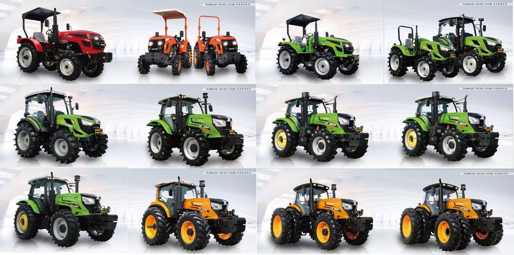 Australia Farm Tractor 70HP 60HP 80HP 4X4wd Wheel Tractor Agriucultural Machinery Graden Tractor Factory