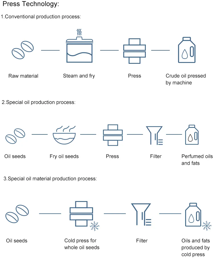 Automatic Almond Prickly Pear Seed Pumpkin Seed Multi Functional Peanut Industrial Cold Oil Press Machine