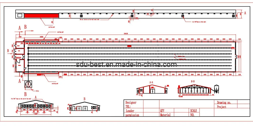 Automatic Chicken Farm Equipment for Feeding and Drinking Poultry Broiler