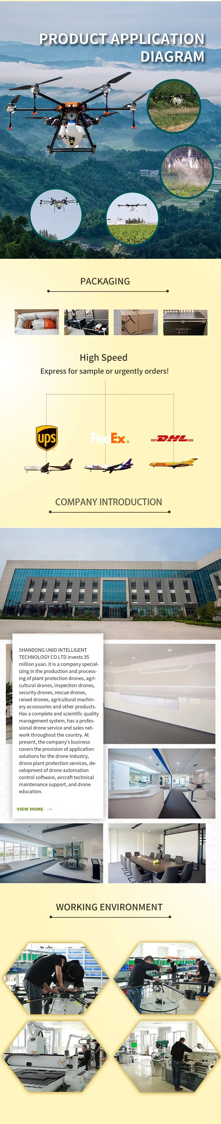 Automatically Control Agricultural Uav Drone, Crop Dusting Helicopter for Sale