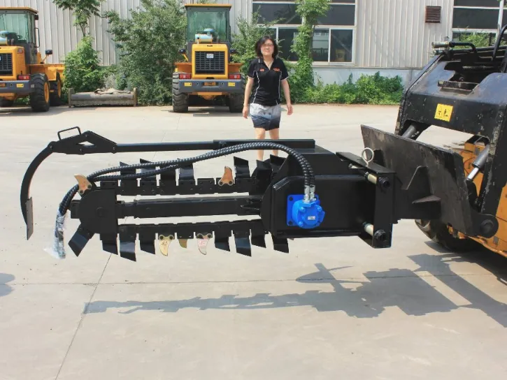 Best Quality Hcn Brand Agricultural Machine 0207 Hydraulic Trencher for Bobcat Skid Steer Loader, Excavator and Loader Trencher Digger Ditch Witcher for Sale