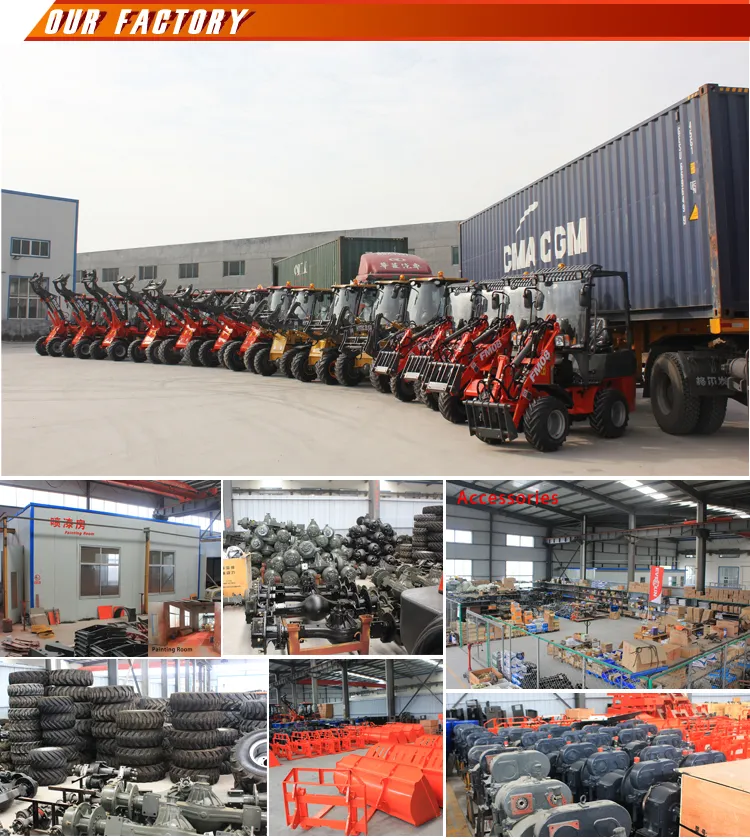China Famous Brand Everun 0.8ton Mini Loader with Manure Forks for Sale