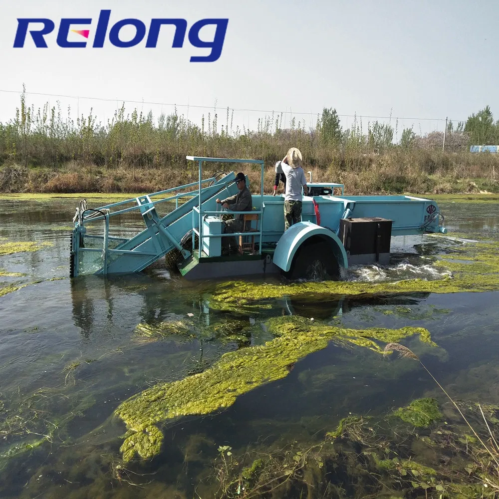 Competitive Price Carbon Steel Mechanical Emergent Weeds Weed Harvester for River in Russia