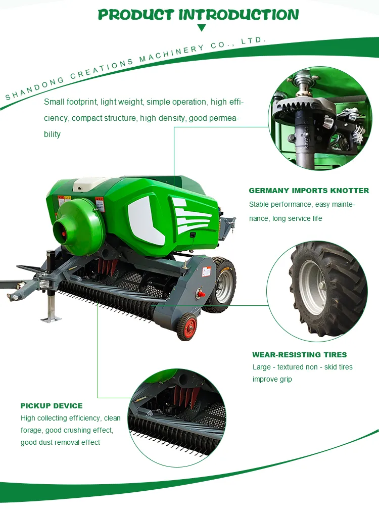 Creations PLC Big Hydraulic Farm Alfalfa Straw Baler