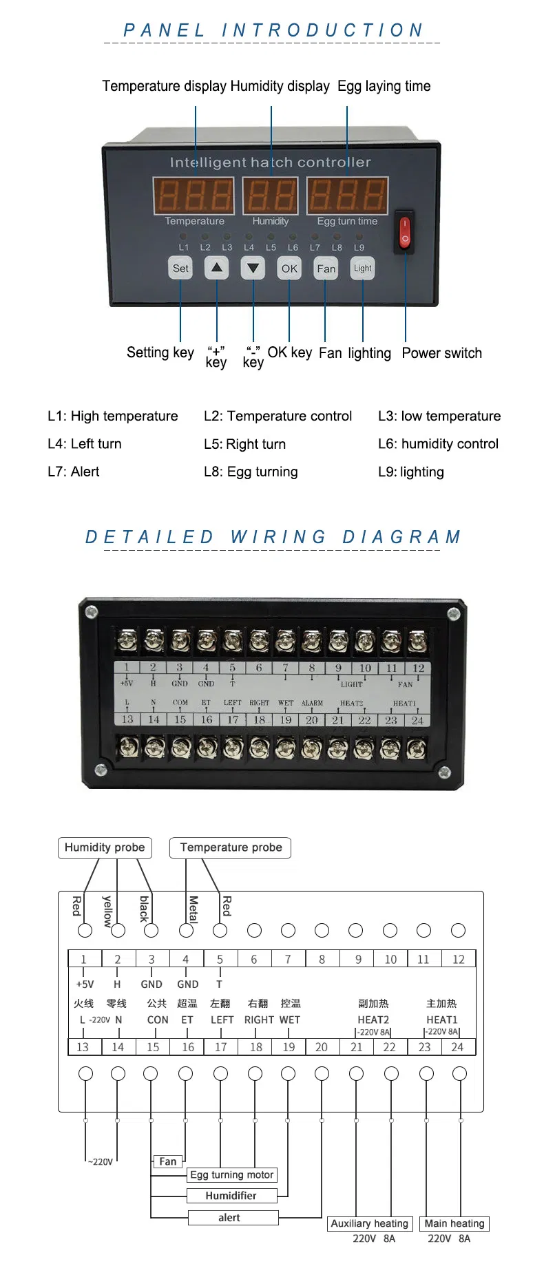 Digital Intelligent Egg Incubator Controller Xm-16 Cheap Price for Sale