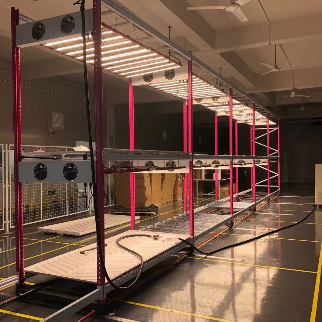 Ecospeed Hydroponic Mobile Grow Rack System Horticulture Vertical Grow Rack with Adjustablelayers for Indoor Grow System