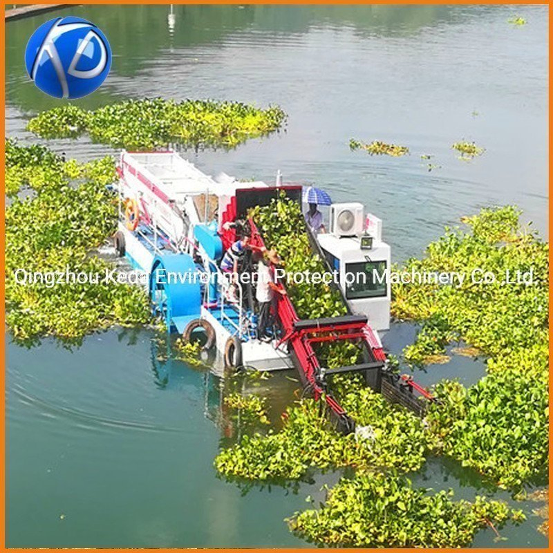 Exported Weed Cutting Machine/ Aquatic Plants Harvester/Water Trash Skimmer Boat