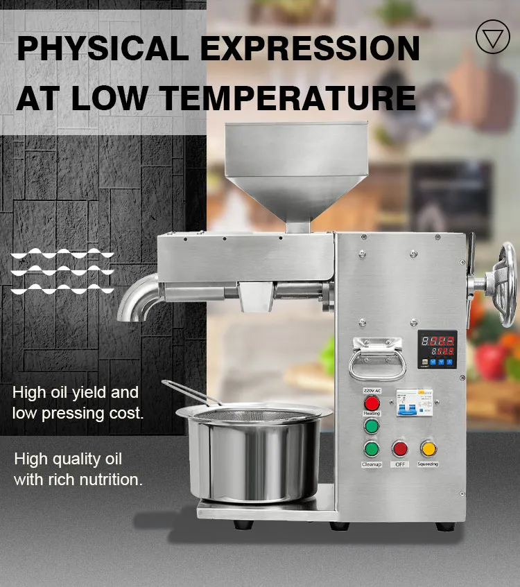 Extraction Olive Seal Making Pressing Cold Automatic Multifunction Commercial House Hand Made Oil Speller Press Pressed Machine