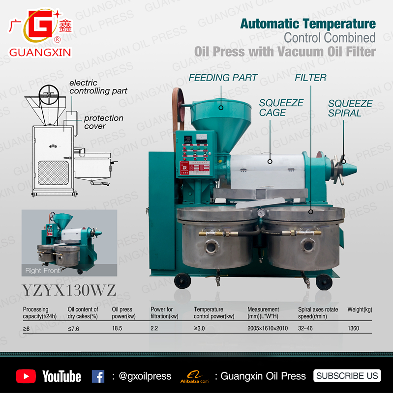 Factory Price Safflower Extract Machine Canola Seed Cottonseed Oil Processing Machine