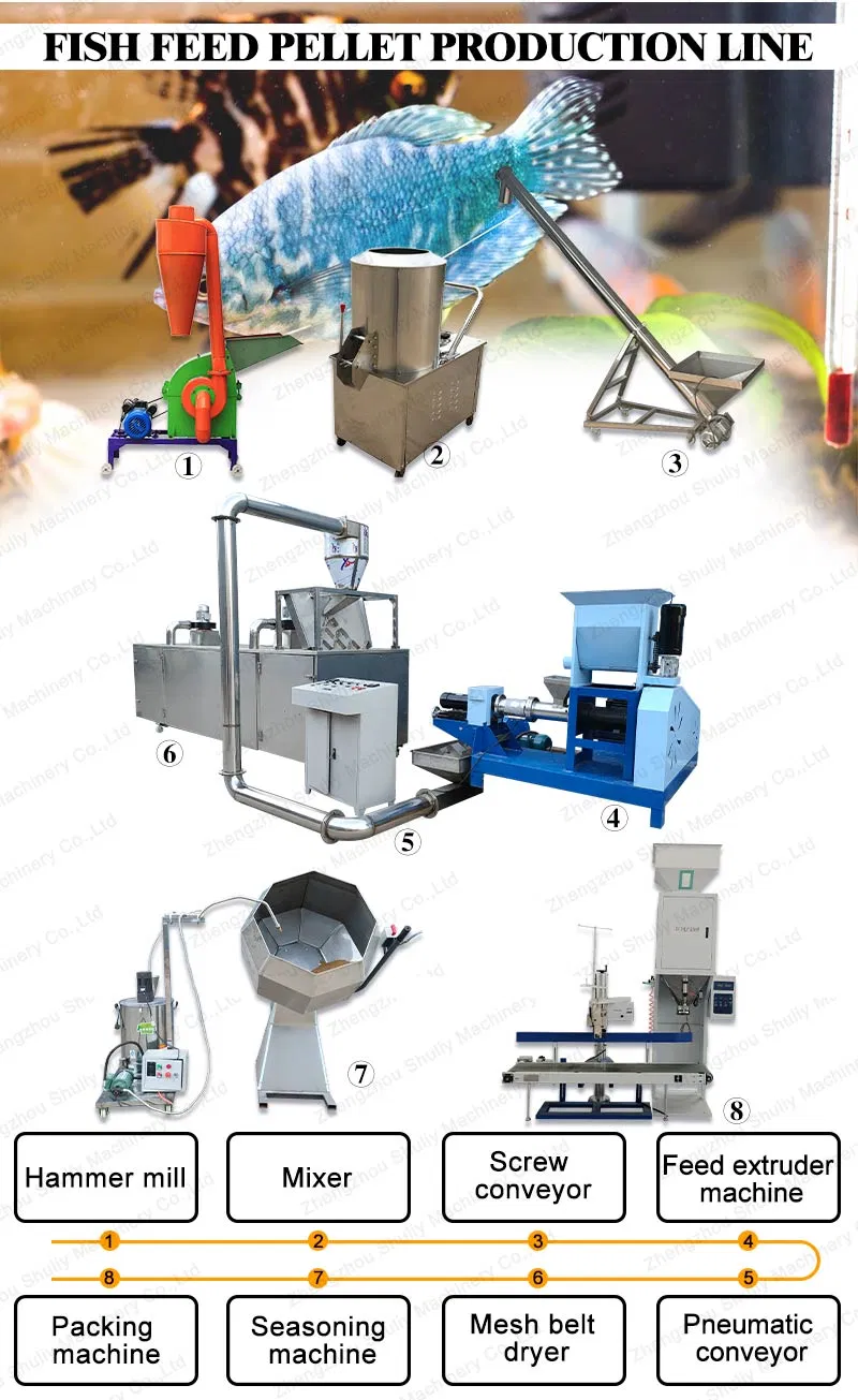 Floating Fish Pet Poultry Feed Pellet Production Machine Fish Food Machinery