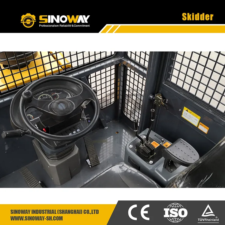 Forestry Equipment Suppliers Small Rubber Tire Log Skidder with Wood Grapple