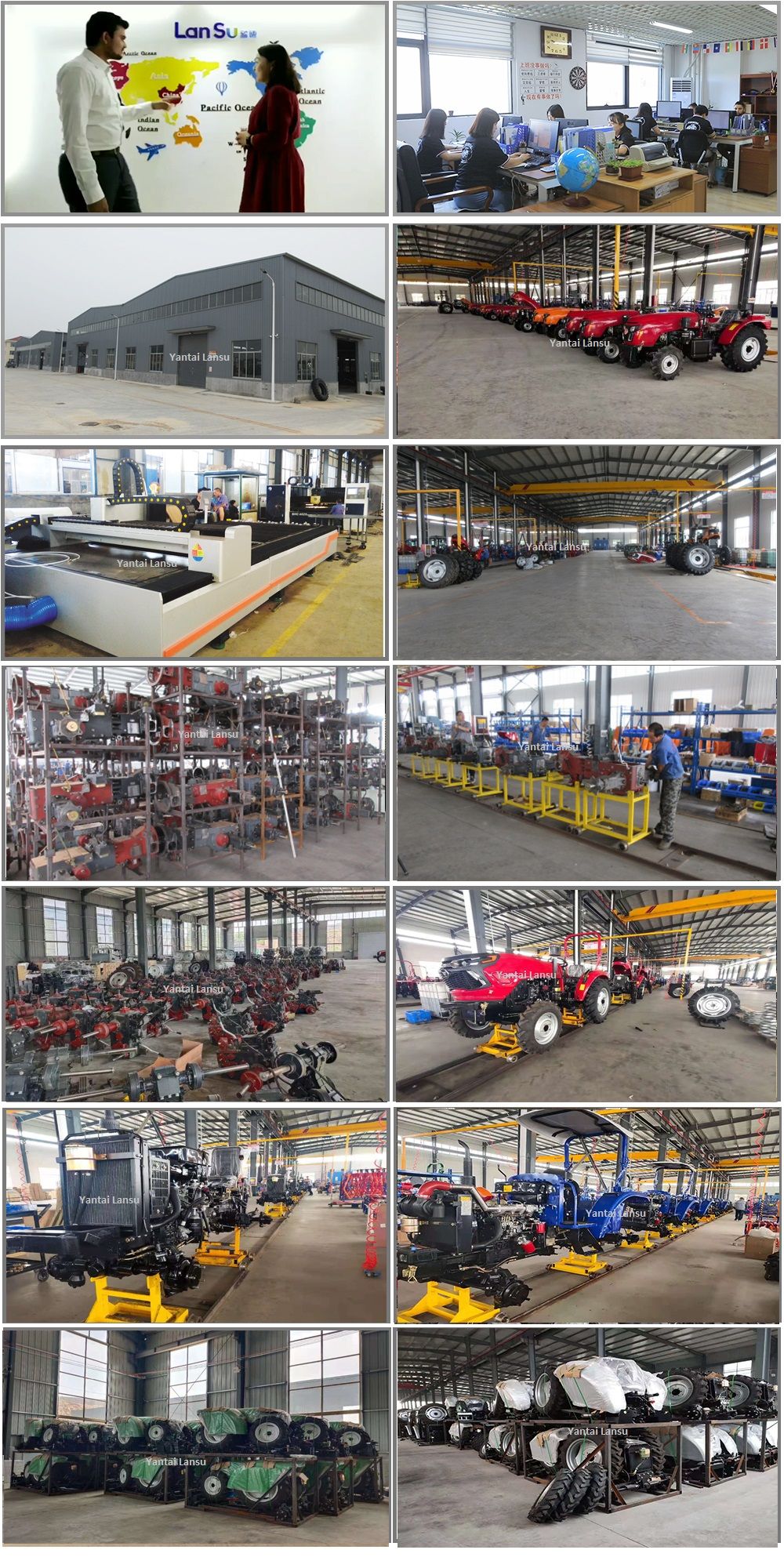 Good Quality 25HP 35HP 40HP 45HP 50HP 60HP 70HP 90HP 110HP 120HP 140HP 150HP Agriculture Farm Tractor