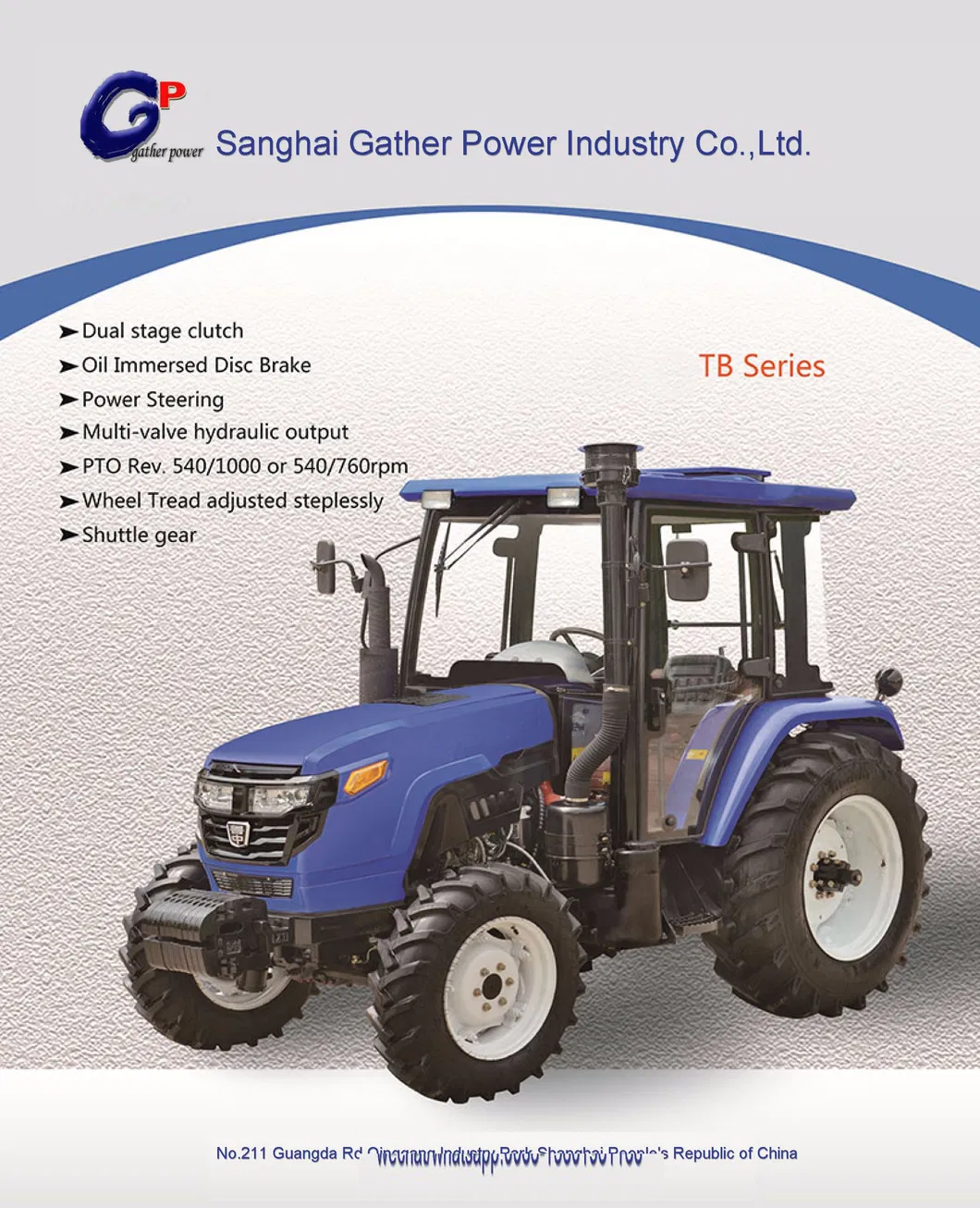High Quality 4 Wheel 65HP Farm Tractor