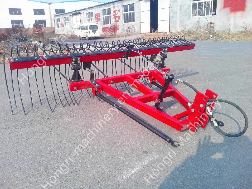 Hongri 9L Hay Rake for Tractor Mounted Aricultual Farm Garden Forestry Grass Hay