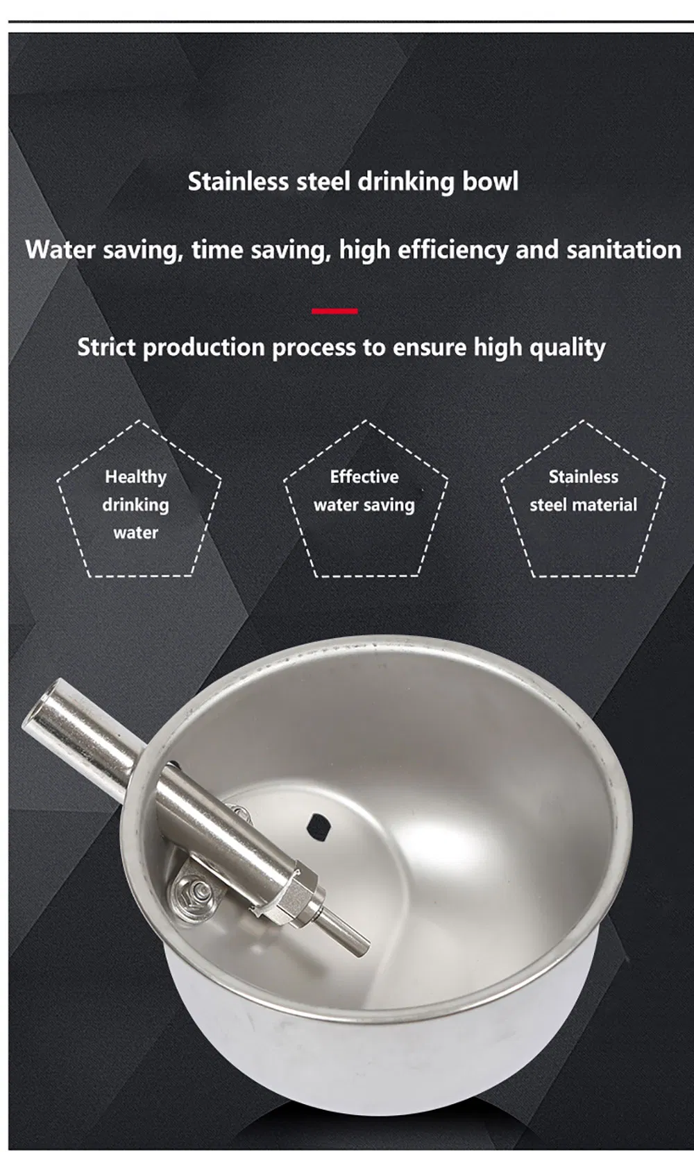 Hot Sale 202/304 Stainless Steel Pig Waterer Automatic Pig Waterer