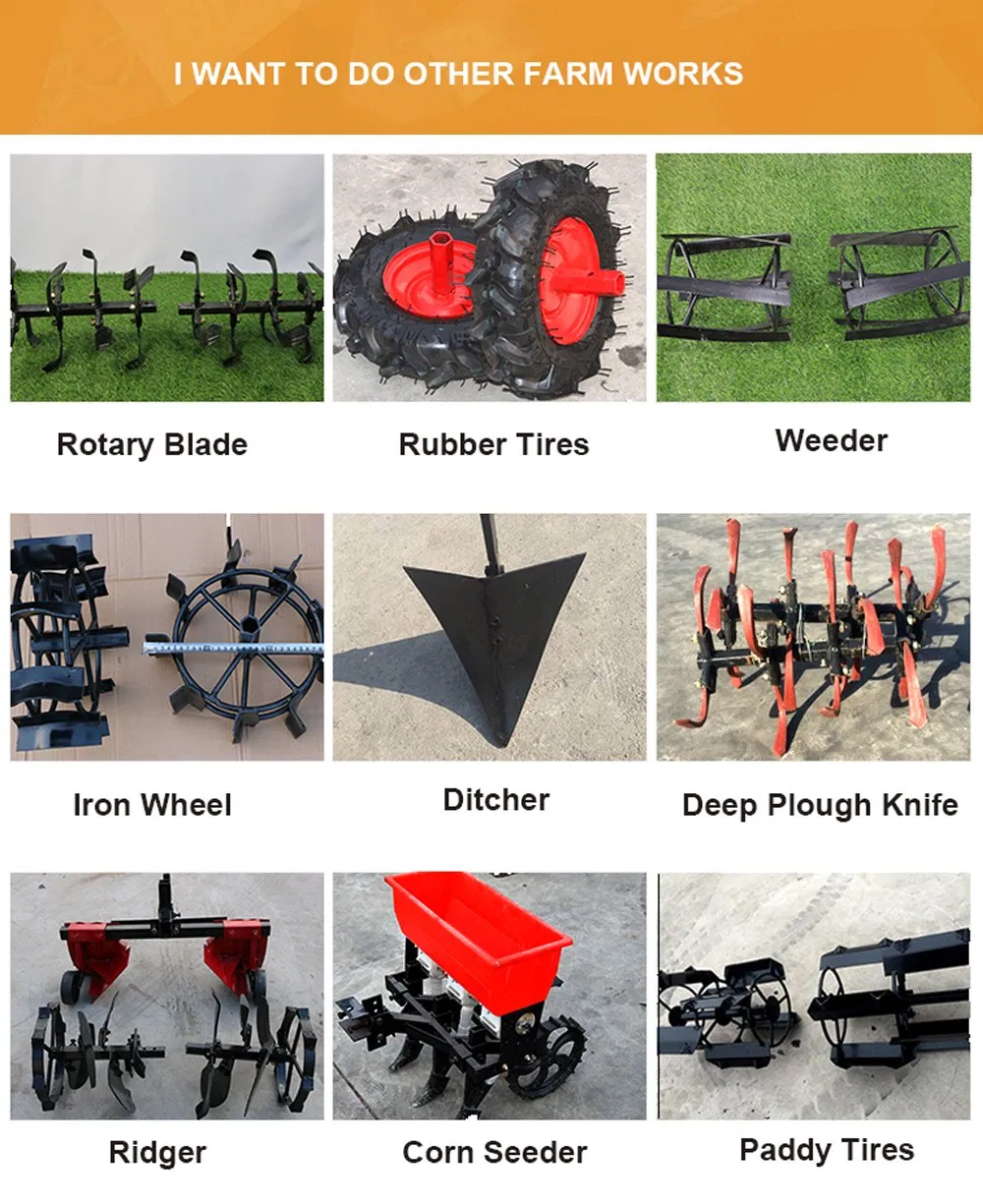 Hot Sale 212cc Agricultural Power Tiller Ditching Cultivator for Dry Land Rotary Tiller
