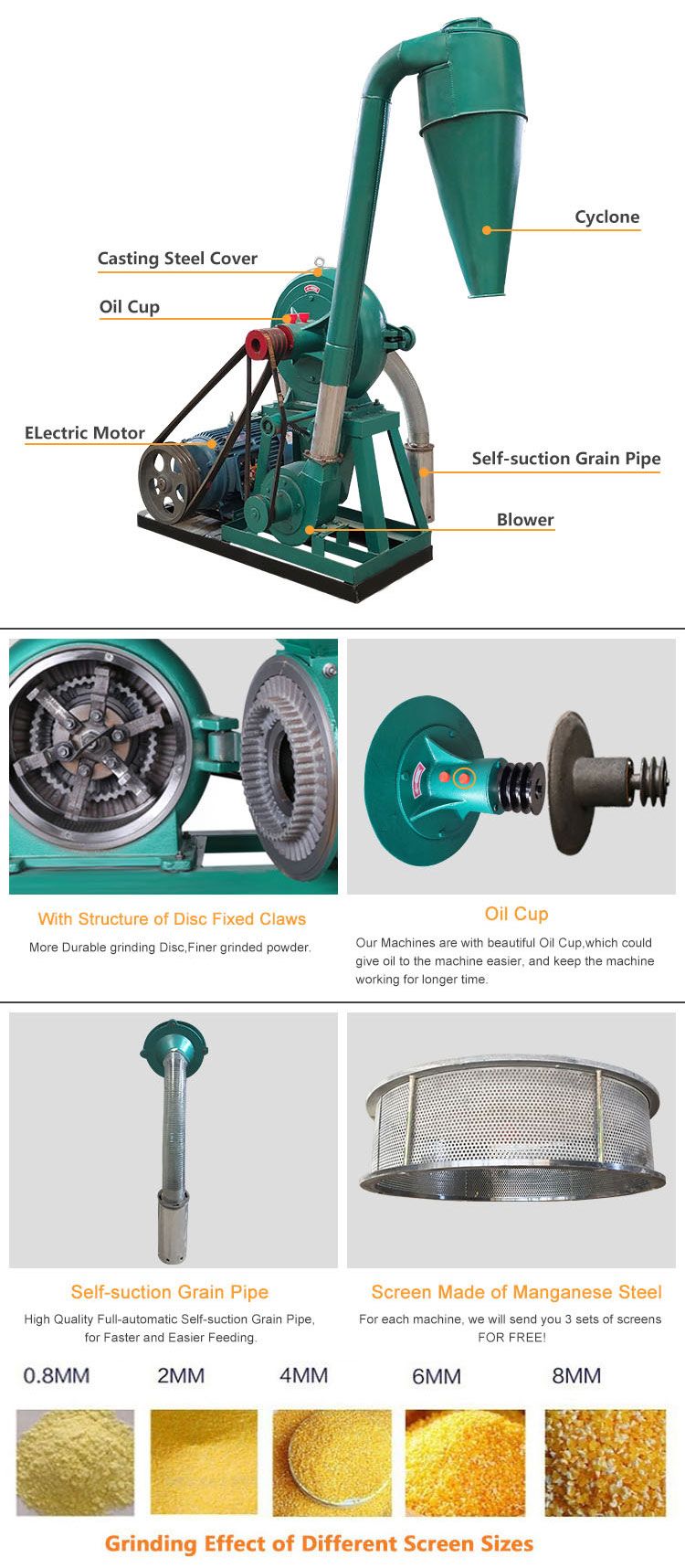 India Price Farming Machinery Maize Machine Corn Grinding Machine