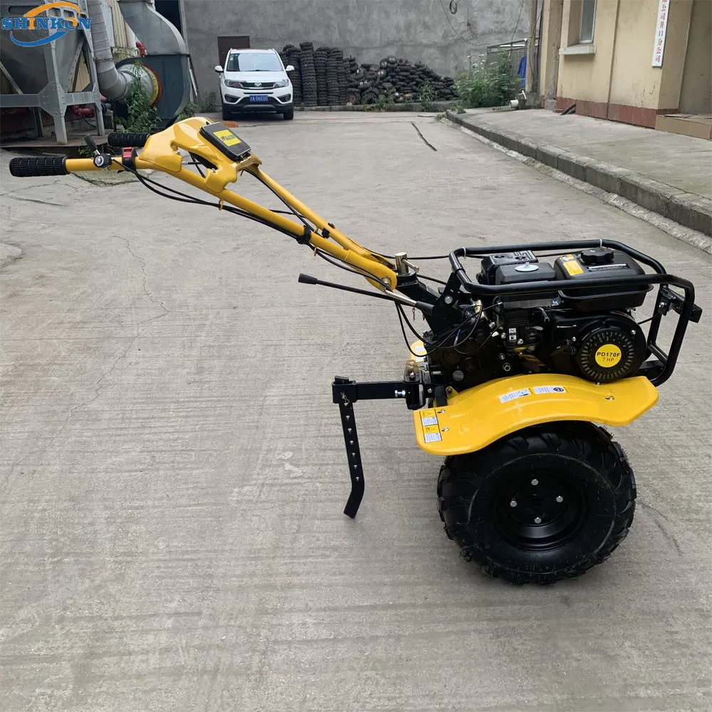 Loncin Gasoline Engine Powered 7HP Petrol Mini Tiller with Strong Bumper and LED Headlight