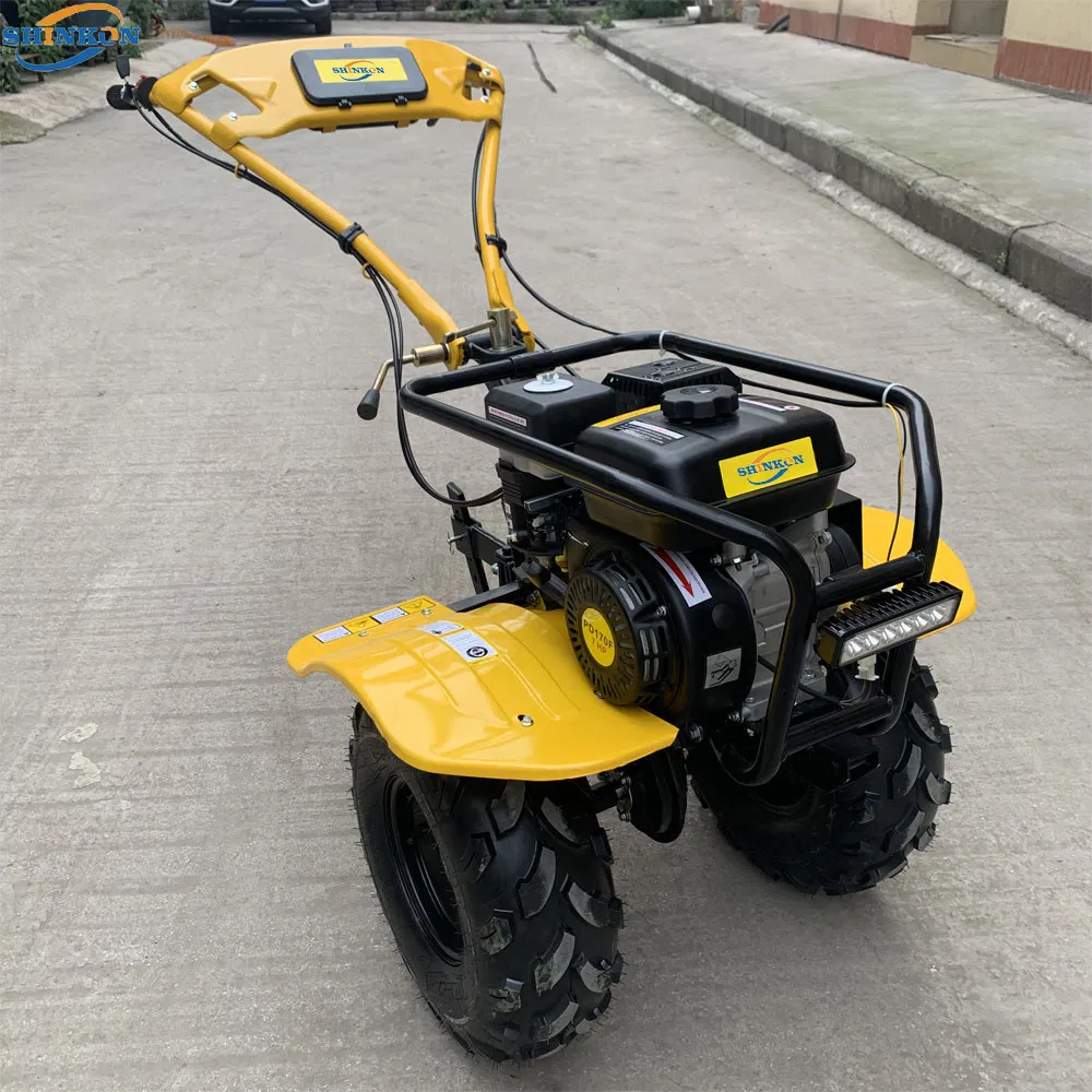 Loncin Gasoline Engine Powered 7HP Petrol Mini Tiller with Strong Bumper and LED Headlight