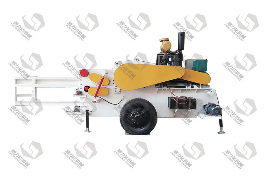 Low Noise Mobile Diesel Engine Wood Chipper