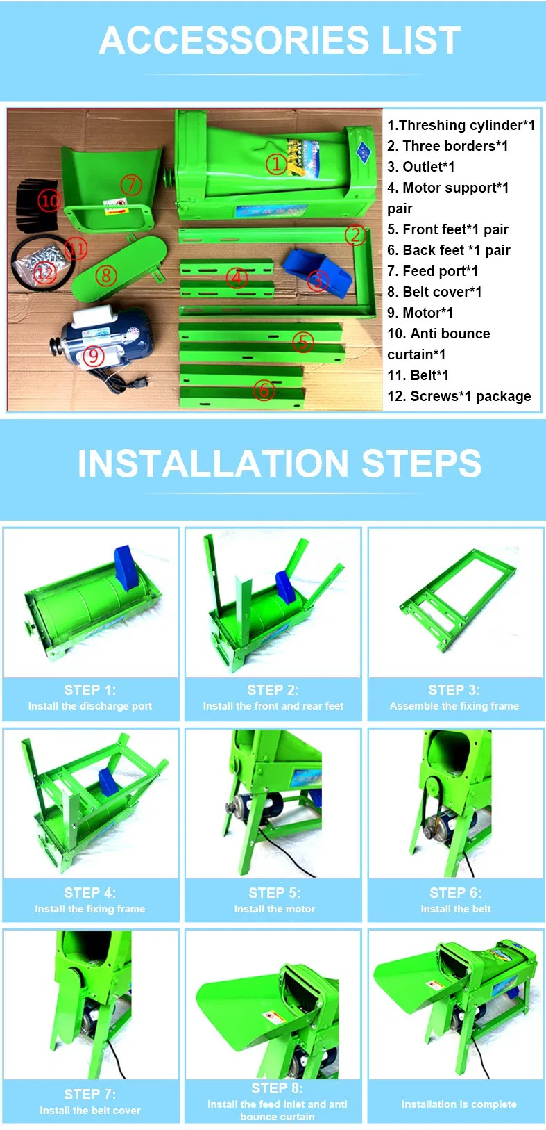 Mini Electric Home Use Corn Sheller/ Maize Huller Sheller