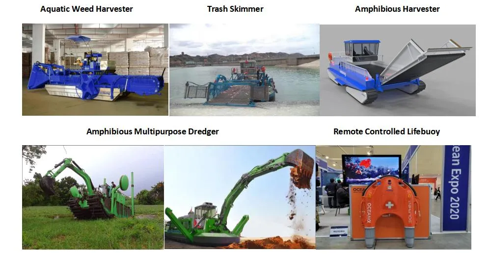 Moving-Fast/Rooted Floating Weeds Fully Automatic/Labor Saving/Small Size/Clean/New Design/Aquatic Plant Removal Harvester for Sale