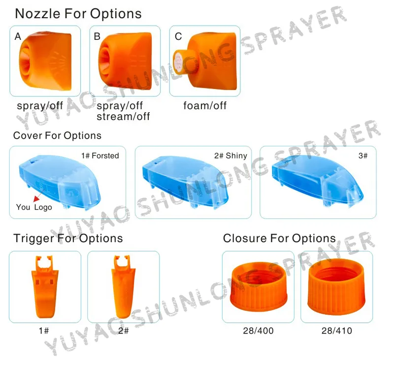 Plastic Trigger Sprayer Foam off Nozzle Plastic Trigger Sprayer for Cleaning