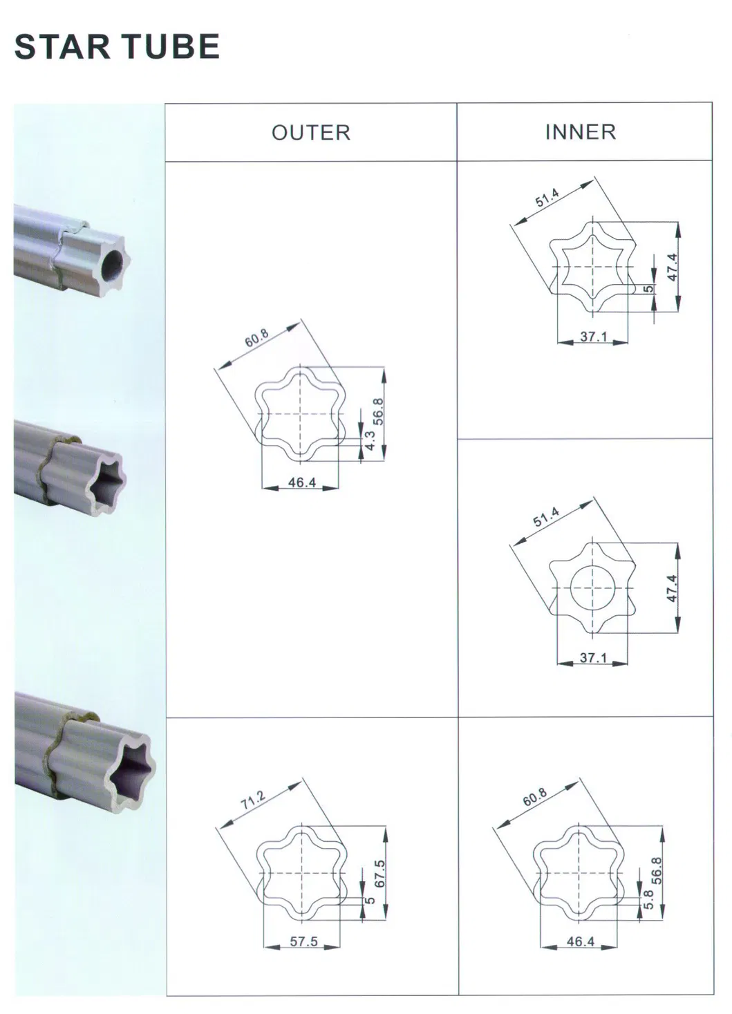 Pto Shaft Parts Star Tube for Agriculture Machine