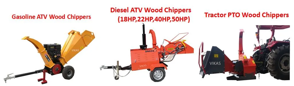Pto Tractor Towing Wood Chips Making Machine with Chipping Capacity (10cm-22cm)