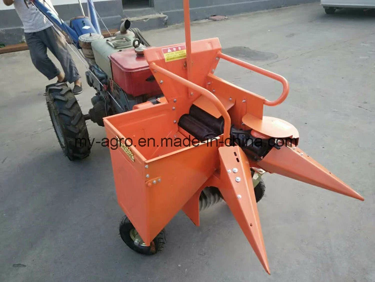 Walking Tractor Mounted Mini Corn Harvesting Maize Harvester