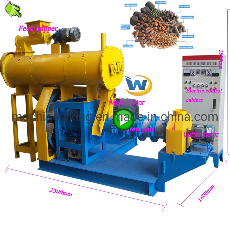 Wet Way Dog Feed Pellet Extruder/Floating Fish Feed Puffing Machine/Cat Feed Making Machine